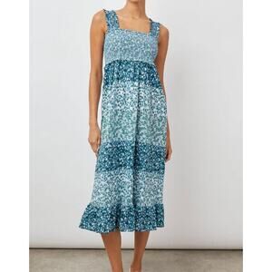 RAILS Rumi Striped Floral Midi Dress Medium M